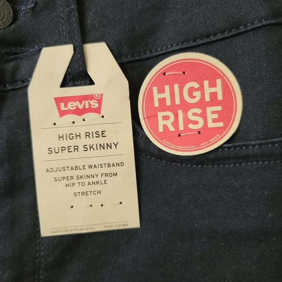 Levi's High Rise Super Skinny Stretch Girl's Jeans Size 14R - Picture 4 of 13
